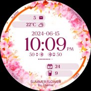 Summer Flower Watch Face screenshot 13