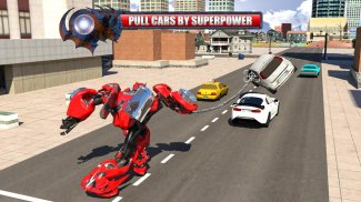 Flying Robot Car Simulator: Real Rope hero game screenshot 0