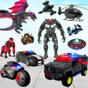 Dragon Robot Police Car Game