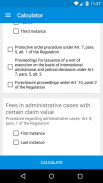 Lawyers' fees calculator screenshot 1