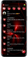 SMS Theme Sphere Red - black chat text message screenshot 2