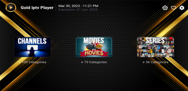 Gold IPTV Player screenshot 1