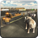 Wild Animais Transport Trem 3D Icon