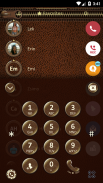 Leather Brown Phone Dial Theme screenshot 4