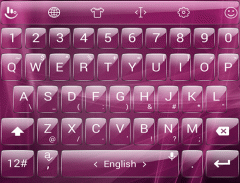 Glass PinkPurple TouchPal Skin screenshot 3