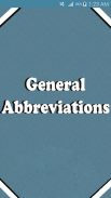 General Abbreviations screenshot 0