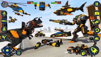 Shark Robot Car Transform Game screenshot 8