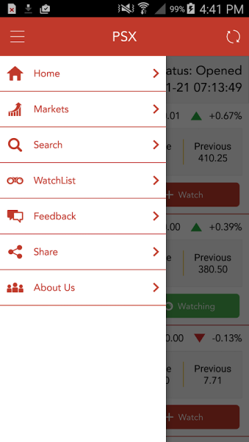 exchange karachi pakistan stock trade screen search mobile