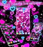 Neon hearts live wallpaper screenshot 4