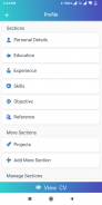 Resume Builder App Free CV maker CV templates 2020 screenshot 1