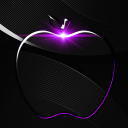 Crystal Black Apple Launcher Theme Icon
