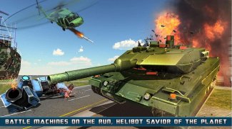 Flying Police Helicopter Robot Transforming War screenshot 1