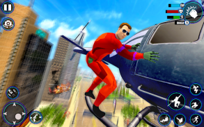 Gangster Crime City Battle - Flying Rope Hero Game screenshot 0