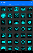 Flat Black and Cyan Icon Pack Free screenshot 18