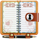 Notes Diary with Password Lock Icon