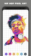 Hip Hop Pixel Coloring Book - Paint by Number screenshot 1