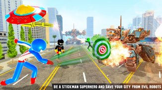 Multi Superhero stickman vegas city battle screenshot 0