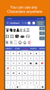 CharBoard - unicode symbols charMap character map screenshot 2