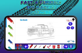 Spy racer super cars fans Coloring Book screenshot 1