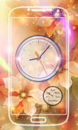 Leaves Analog Clock Live Wallpaper screenshot 0