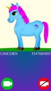 unicorn fake video call game screenshot 1