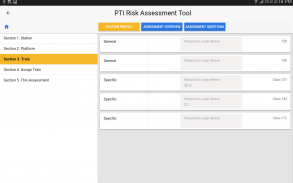 PTI Risk Assessment Tool screenshot 2