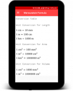 Mensuration Formula - Area and Volume Calculation screenshot 0