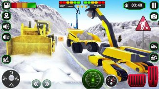 Real Heavy Snow Plow Truck Excavator Machine Games screenshot 0