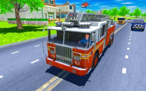 Flying Robot Fire Truck Game screenshot 4