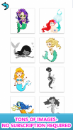 Mermaid Color by Number - Sandbox Coloring Pages screenshot 0