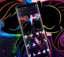 Black Neon Unicorn Theme screenshot 4