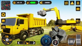 pesado escavadora construção caminhão dirigindo screenshot 4