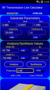 RF Transmission Line Calc screenshot 1