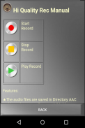 Hi Quality Rec Audio recording screenshot 8
