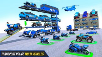 Police Bike Transport Car Game screenshot 1