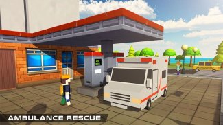 Blocky Army Ambulance Rescue screenshot 1