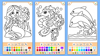 Dolphins coloring pages screenshot 4