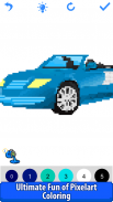 Cars Pixel Art Color by Number screenshot 1