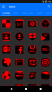 Flat Black and Red Icon Pack ✨Free✨ screenshot 9