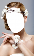 Flowers Hairstyle Photo Editor screenshot 0