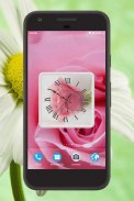 Flowers Clock Live Wallpaper screenshot 2