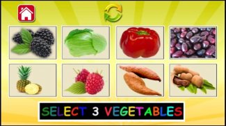 Fruit vegetables learning apps for kids fun games screenshot 1