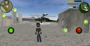 Black Panther Stickman Rope Hero Crime  Miami City screenshot 2