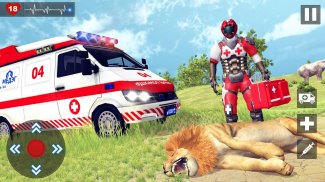 انقاذ الحيوانات لعبة طبيب روبوت 3D screenshot 2