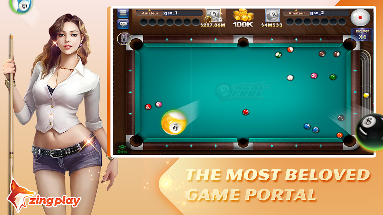 Billiards ZingPlay 8 Ball Pool for Android - Free App Download