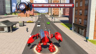 Flying Robot Car Simulator: Real Rope hero game screenshot 3