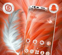 Orange Feather Launcher Theme screenshot 2