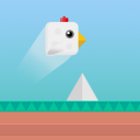 Square bouncing bird Icon