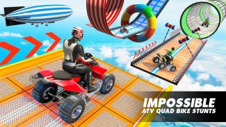 ATV quad bike stunt balap: trek mustahil 3D screenshot 4