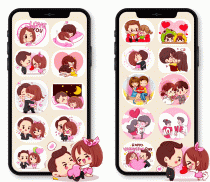 Romantic Love Stickers Couple screenshot 0